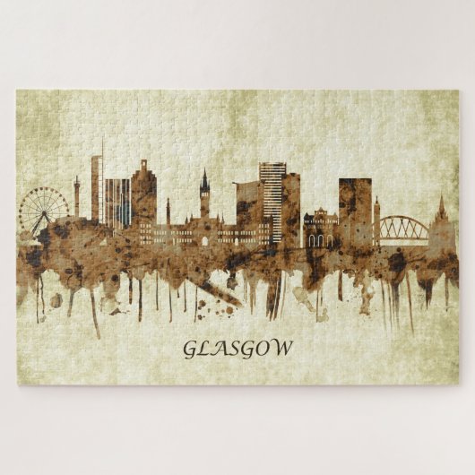 Glasgow Scotland Cityscape Puzzle (Horizontal)