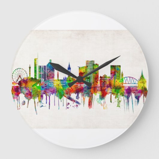 Glasgow Scotland Große Wanduhr (Vorderseite)