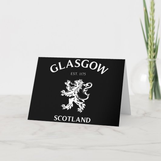GLASGOW, SCOTLAND KARTE (Vorderseite)