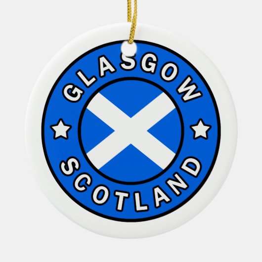 Glasgow Scotland Keramik Ornament (Vorne)