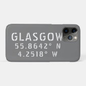 Glasgow Scotland Latitude & Longitude Case-Mate iPhone Hülle (Rückseite (Horizontal))