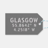 Glasgow Scotland Latitude & Longitude Geschenkanhänger (Vorderseite (Horizontal))