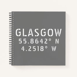 Glasgow Scotland Latitude & Longitude Notizblock