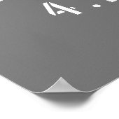 Glasgow Scotland Latitude & Longitude Poster (Ecke)