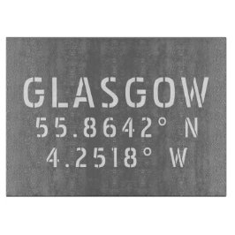 Glasgow Scotland Latitude & Longitude Schneidebrett