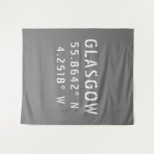Glasgow Scotland Latitude & Longitude Wandteppich (Vorderseite (Horizontal))