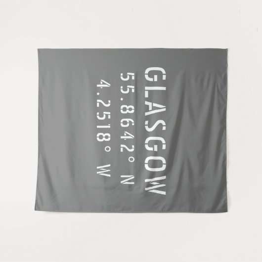 Glasgow Scotland Latitude & Longitude Wandteppich (Vorderseite (Horizontal))