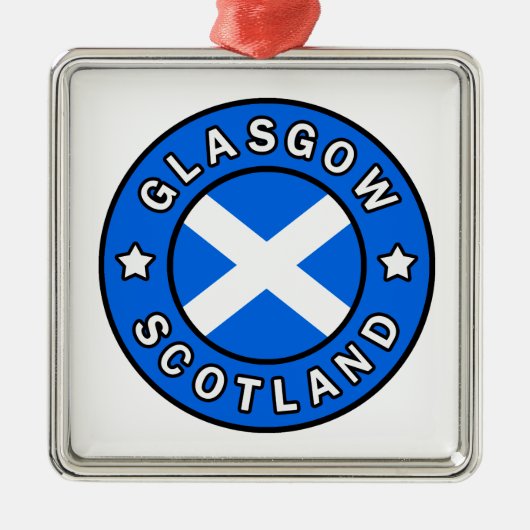 Glasgow Scotland Ornament Aus Metall (Vorne)