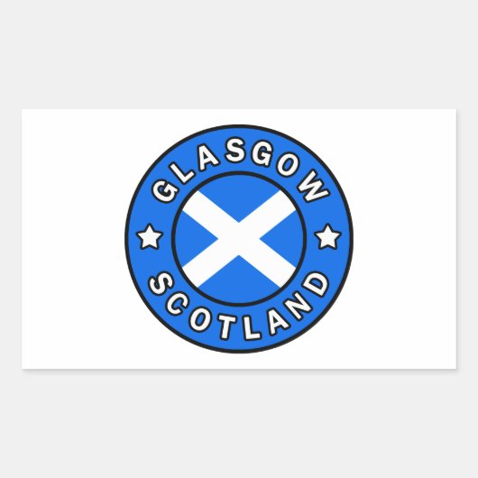 Glasgow Scotland Rechteckiger Aufkleber (Vorderseite)