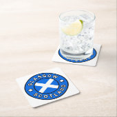 Glasgow Scotland Rechteckiger Pappuntersetzer (Vor Ort)