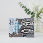 Glasgow Scotland regnerische Postkarte (Stehend Vorderseite)