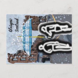 Glasgow Scotland regnerische Postkarte