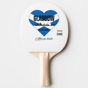 Glasgow Scotland Skyline Heart - Seit [Jahr] Tischtennis Schläger
