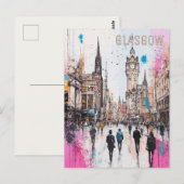 Glasgow Scotland Travel Postkarte (Vorne/Hinten)