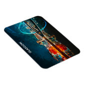 Glasgow Scotland UK Oil Paint City Magnet (Rechte Seite)