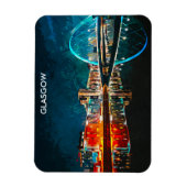 Glasgow Scotland UK Oil Paint City Magnet (Vertikal)