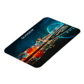 Glasgow Scotland UK Oil Paint City Magnet (Linke Seite)