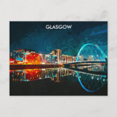 Glasgow Scotland UK Oil Paint City Postkarte (Vorderseite)