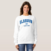 Glasgow Scotland UK Vintag Uni Style Sweatshirt (Vorne ganz)