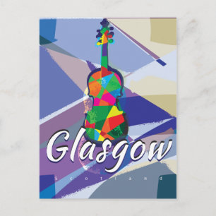 Glasgow, Scotland Vintage Travel Poster Postkarte