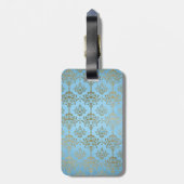 Glasgow Scottisn Girl Dancing with Bagpiper Gepäckanhänger (Rückseite vertikal)