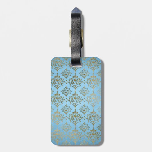 Glasgow Scottisn Girl Dancing with Bagpiper Gepäckanhänger (Rückseite vertikal)