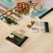 Glasgow Scottisn Girl Dancing with Bagpiper Puzzle (Seite)