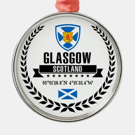 Glasgow Silbernes Ornament (Vorne)