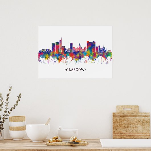 Glasgow Skyline Poster (Küche)