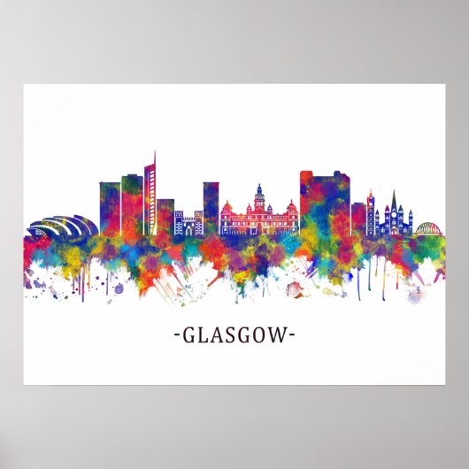 Glasgow Skyline Poster (Vorne)