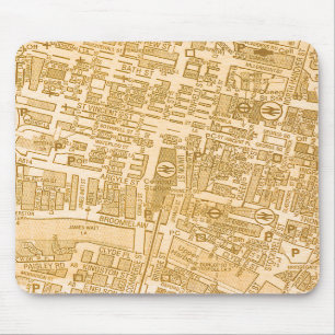 Glasgow-Stadt-Karte Mousepad