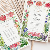 Glasgow Style Watercolor Wedding Einladung