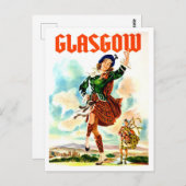 Glasgow, Tanzmädchen in Nationalkostümen, Vintag Postkarte (Vorne/Hinten)