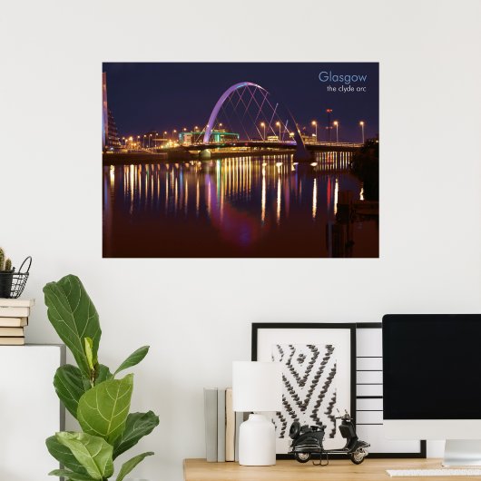 Glasgow - The Clyde Arc Poster (Heimbüro)