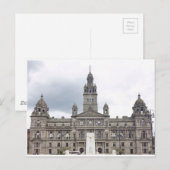 Glasgow Town Hall Postkarte (Vorne/Hinten)