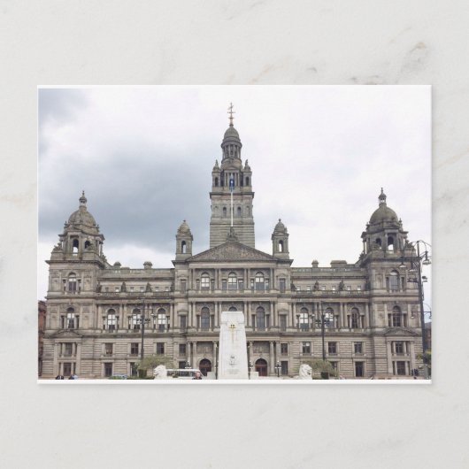 Glasgow Town Hall Postkarte (Vorderseite)