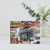 Glasgow Trams Postkarte (Stehend Vorderseite)