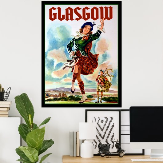 Glasgow Travel Poster (Heimbüro)
