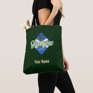 Glasgow UK City Scotland Retro Bagpipe Vintag Tasche