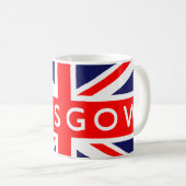 Glasgow UK Flag Kaffeetasse (VorderseiteRechts)