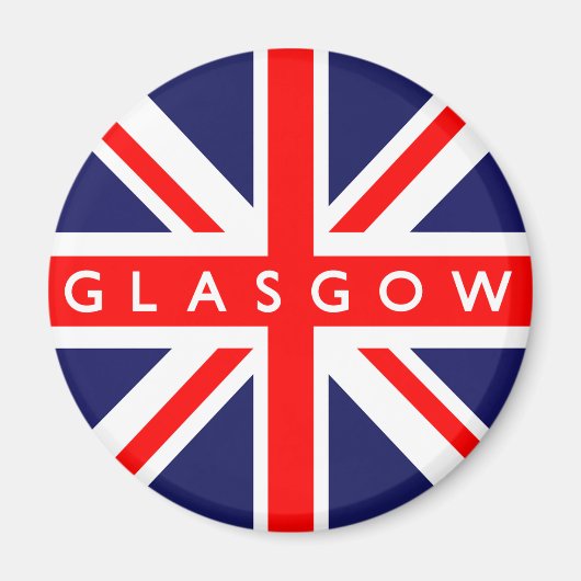 Glasgow UK Flag Magnet (Vorne)