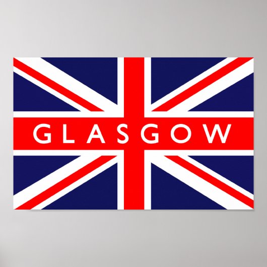 Glasgow UK Flag Poster (Vorne)