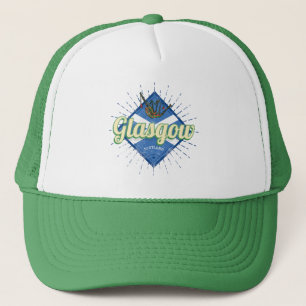 Glasgow UK Stadt Schottland Retro Dudelsack Vintag Truckerkappe