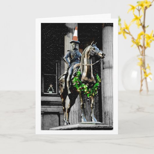 Glasgow-Weihnachten Karte (Gelbe Blume)