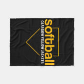 Glasgow Yellow Jackets Softball Home Plate Fleecedecke (Vorderseite (Horizontal))