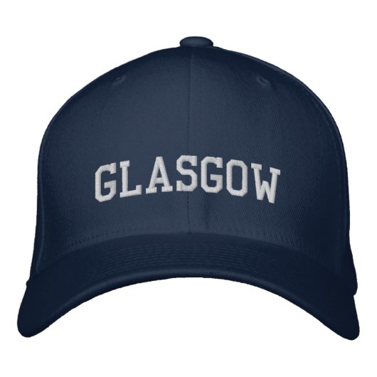 Glasgower bestickte Mütze Baseballkappe (Vorderseite)