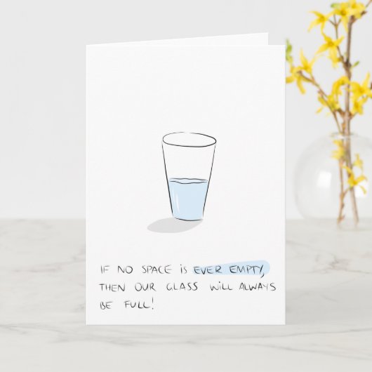 Glashalbe vollständige Grußkarte Karte (Gelbe Blume)