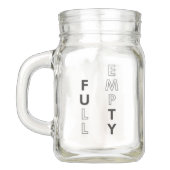 Glashalbvolles u. halb leer einmachglas (Rückseite)