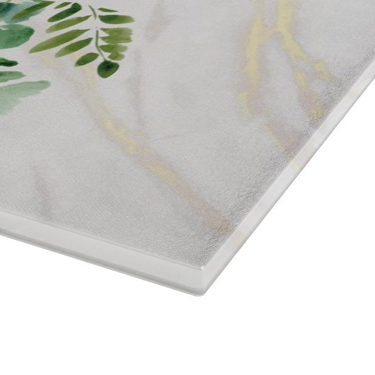 Glasherausforderung Tafel Green Leaf Schneidebrett (Ecke)