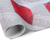Glasherz in der Bibel Geschenkpapier (Rolleneckpunkt)
